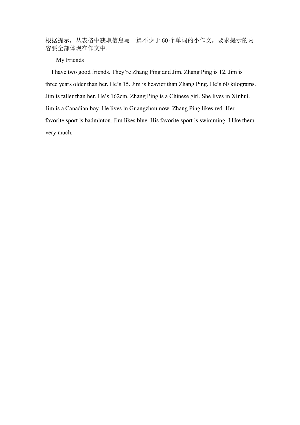 写作范文 （介绍人物）_第1页